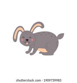 ilustración vectorial de conejos sobre fondo blanco aislado. Conejos encantadores de diseño veterinario