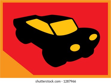Vector Illustration of a Race Car