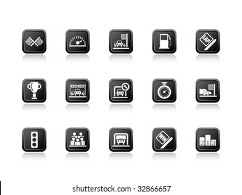 Vector illustration of race icons.