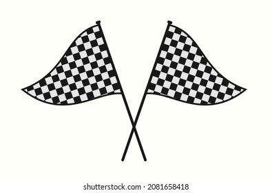 vector illustration of a racing flag with a triangle shape