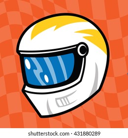 Vector Illustration of a Racing Helmet
