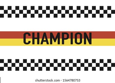 Vector illustration racing print with design for race. Typographic template for printing t-shirts