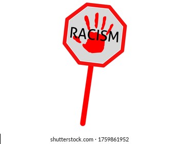 Vektorgrafik rassistischer Stoppschilder, kein Rassismus, kein Rassismus