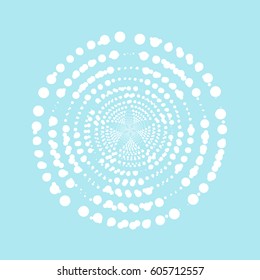 Vector illustration of radial dots