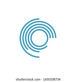 Icono radial, ilustración vectorial. Plantilla de diseño de línea