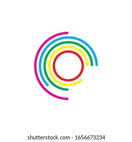 Icono radial, ilustración vectorial. Plantilla de diseño de línea