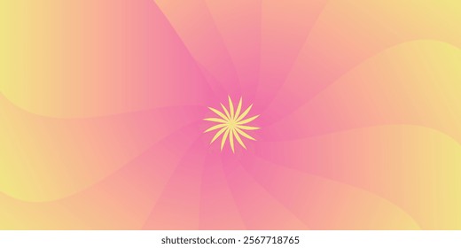 Vector illustration of radial pattern with sunbeams or starburst strip background