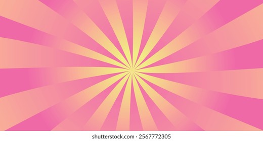 Vector illustration of radial pattern with sunbeams or starburst strip background