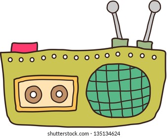 Vector illustration of a radio