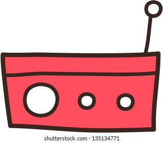Ilustración vectorial de una radio