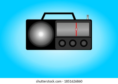 vector illustration of radio, electronic furniture.