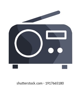 vector illustration of radio icon.  with a minimalist flat design style.  eps 10.