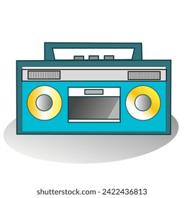 Vector illustration radio suitable for use as a logo, greeting card, decoration, etc.