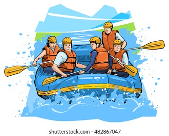 River Rafting Stock Vectors, Images & Vector Art | Shutterstock