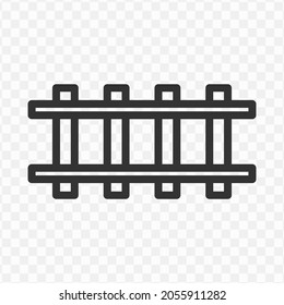 Vektorgrafik von Eisenbahnsymbol in dunkler Farbe und transparentem Hintergrund (png).