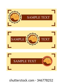 Vector illustration of the Rail Road Sample Banners