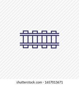 Vector illustration of railway icon colored line. Beautiful carrying element also can be used as railroad icon element.