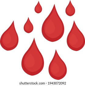 Ilustración vectorial de la lluvia de gotas de sangre