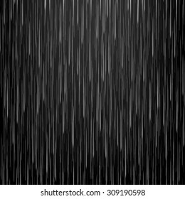 Vector illustration rain. Downpour, rainfal, shower weatherl, Monsoon. Dark background. EPS 10