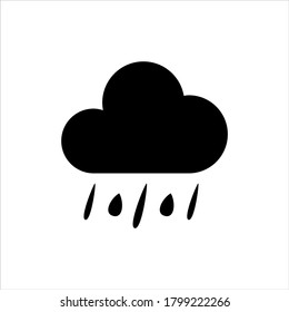 Vector illustration of rain icon on white background