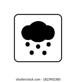 Vector illustration of rain icon. Rainy weather .