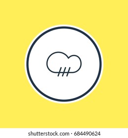 Vector Illustration Of Rain Outline. Beautiful Atmosphere Element Also Can Be Used As Rainy  Element.