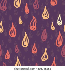 Vector illustration rain. Seamless pattern raindrop.