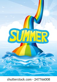 Vector illustration. Rainbow.