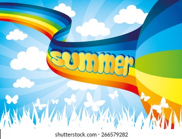 Vector illustration. Rainbow.