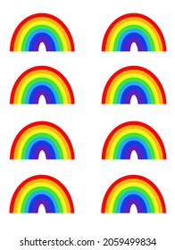 Vector illustration of a rainbow.  Illustration for business, posters, cards.  Bright drawing.