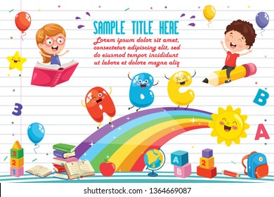 Vector Illustration Of Rainbow Children