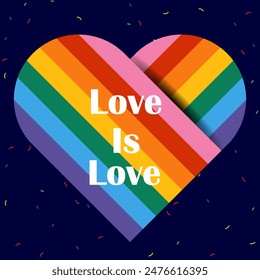 vector illustration of rainbow color background for Pride Month celebration awarness banner