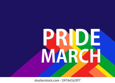 vector illustration of rainbow color background for Pride Month celebration awarness banner
