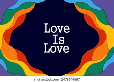 vector illustration of rainbow color background for Pride Month celebration awarness banner