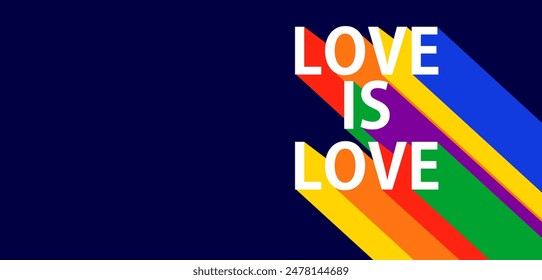 vector illustration of rainbow color background for Pride Month celebration awarness banner