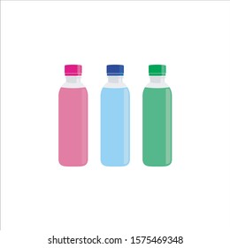 Vector Illustration Rainbow Color Bottle for Eco Friendly Campaign Business Company
