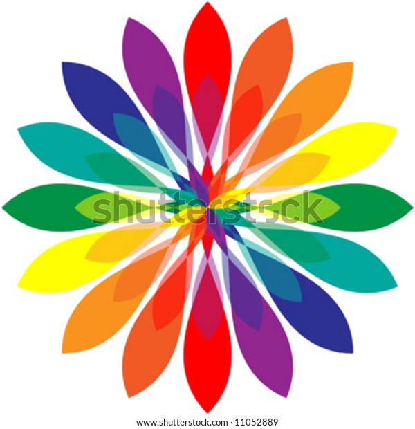 Download Vector Illustration Rainbow Colored Mandala Stock Vector (Royalty Free) 11052889