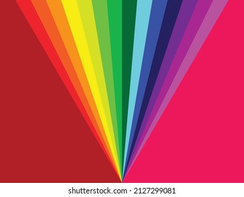 Vector illustration with rainbow colors background