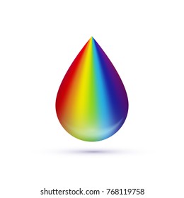 Vector illustration, rainbow colors drop, eps 10 file.