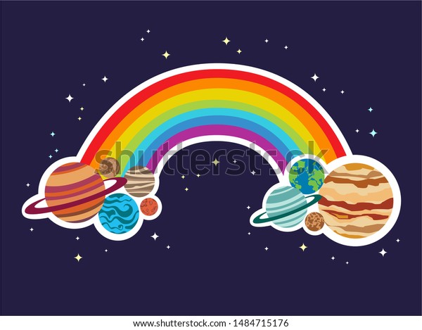 Vector Illustration Rainbow Complete Color Roygbiv Royalty