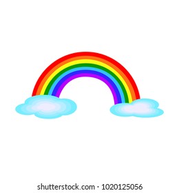 Vector illustration of a rainbow element. St. Patrick's Day. Rainbow on a white background