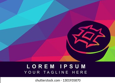 Vector Illustration Rainbow Geometric Polygon of Bread. Background Template or Layout for Graphic Design. 