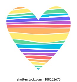 Vector Illustration of  Rainbow heart