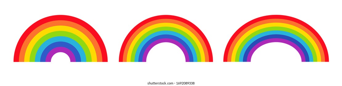 Vector illustration of rainbow icon