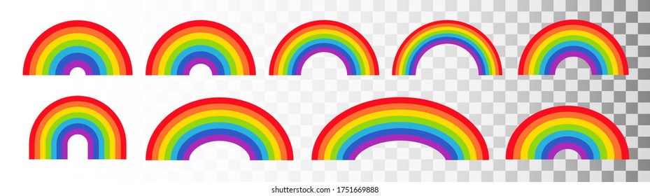Vector illustration of rainbow icon