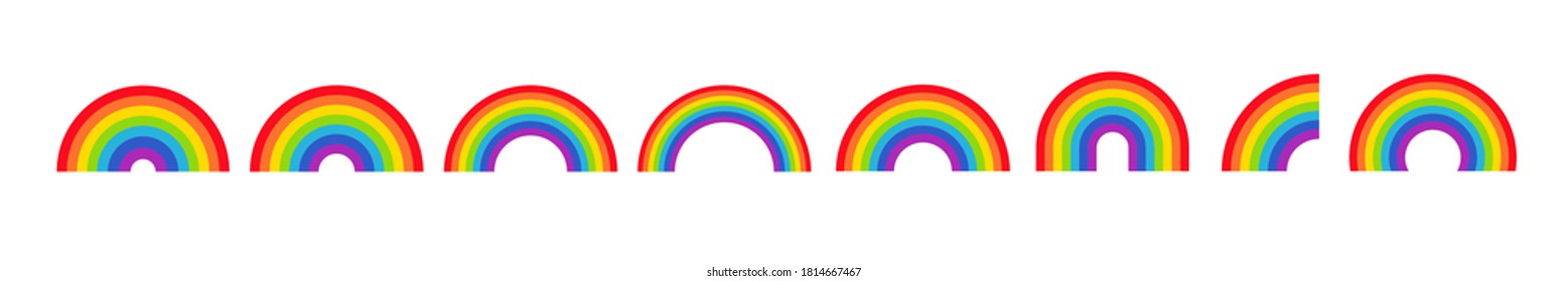 Vector illustration of rainbow icon