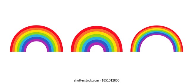 Vector illustration of rainbow icon