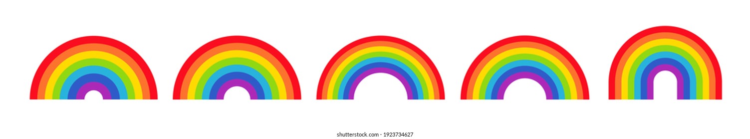 Vector illustration of rainbow icon