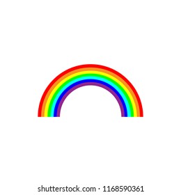 vector illustration. Rainbow icon flat.Rainbow element.