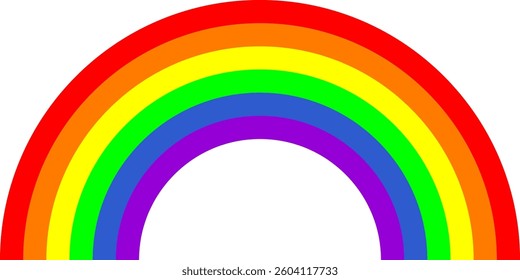vector illustration rainbow isolated on white background